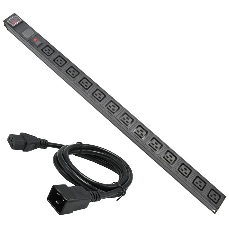 

PDU Power Strip C19 output Multiple SOCKET 13AC socket With current display meter IEC320 C14 port with 16A overload protection