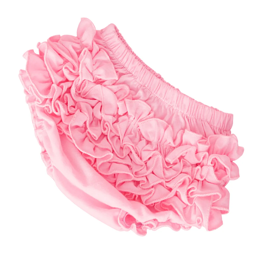 

Baby Girl Ruffle Lace Pure Cotton Diaper Cover for Halloween Size S(Pink)