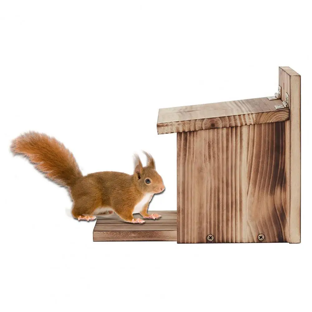 

Кормушка для птиц Кормушка Для белки, кормушка съемная для деревянного домика, большая емкость, легкая полка, для балкона, товары для домашн...