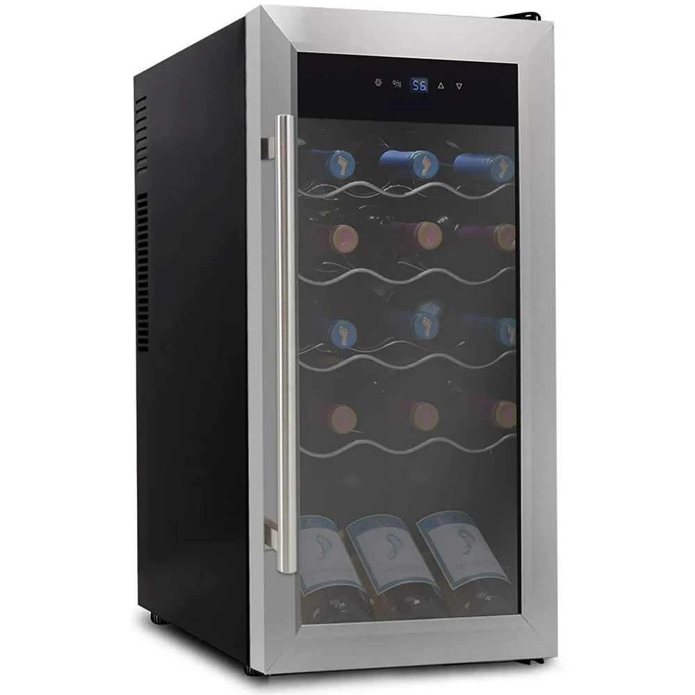 

18 Bottle Thermoelectric Wine Chiller Cooler, Black
