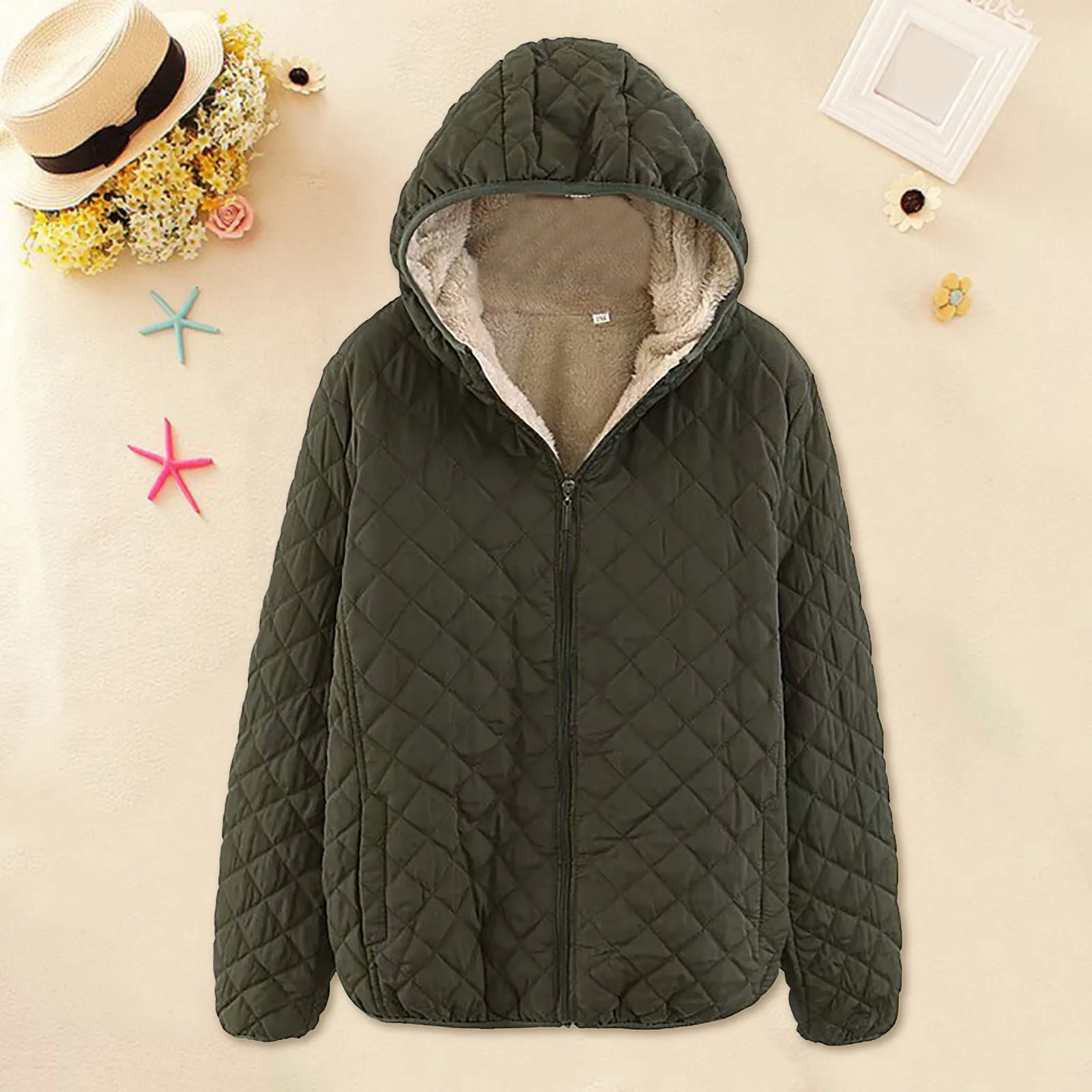 

Fleece Sweater Women Soft Vest Women'S Checked Lamb Velvet Cotton Jacket Thick Fleece Jackets Women Womens Outerwear Casual