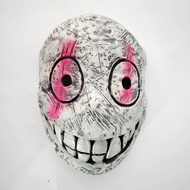 

Unisex Latex Head Cover Clip Butcher Mask Horror Evil Headwear Halloween Carnival Disguisment Big Eye Teeth Funny Full Face Mask