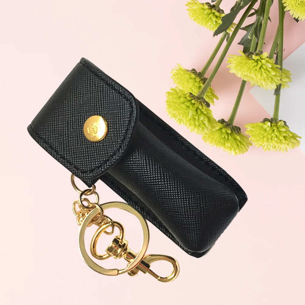 

Holder Lipstick Lip Chapstick Keychain Balm Pouch Case Sleeve Key Bagchain Gloss Small Storage Bottle Empty Women Clip