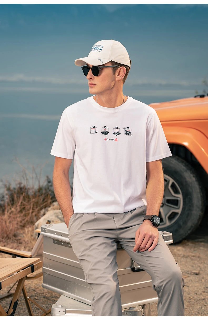 

Y1630 Men's 2023 Summer National Tide Half Sleeve T-Shirt