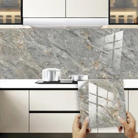 10pcs grey marble pattern tiles sticker kitchen backsplash waterproof bathroom cupboard home decor peel stick art wallpaper