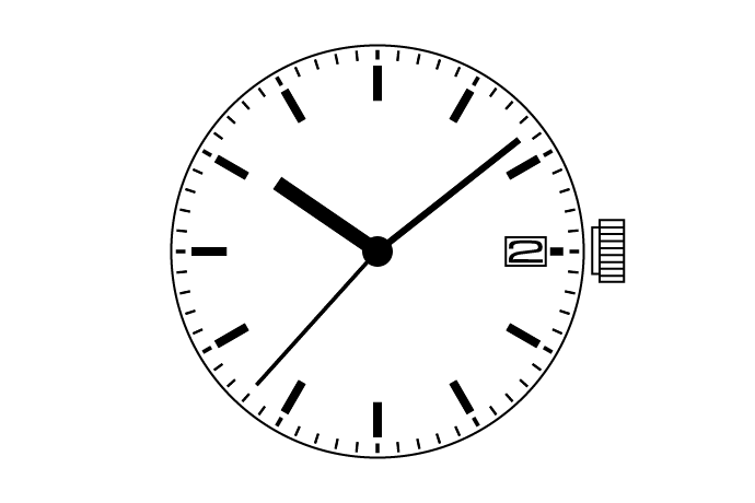 Движение VX62 движение VX календарная серия фотография часового механизма размер: 13