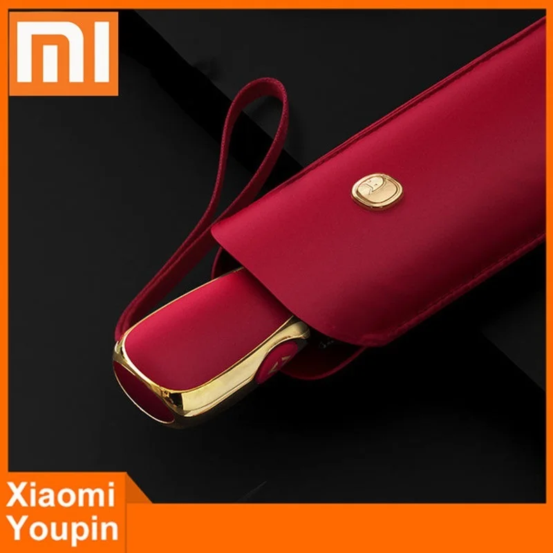 

Xiaomi Flat Automatic Umbrella Rain Women Ultralight Travel Sun Umbrella Girls Anti UV Portable Folding Umbrellas 6 Ribs Parasol