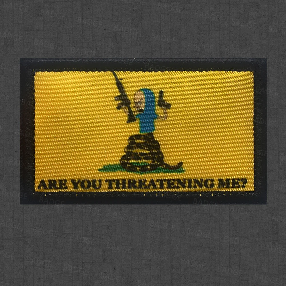 Забавная нашивка Человек-змеиный пистолет с петлей на крючке аппликация значок