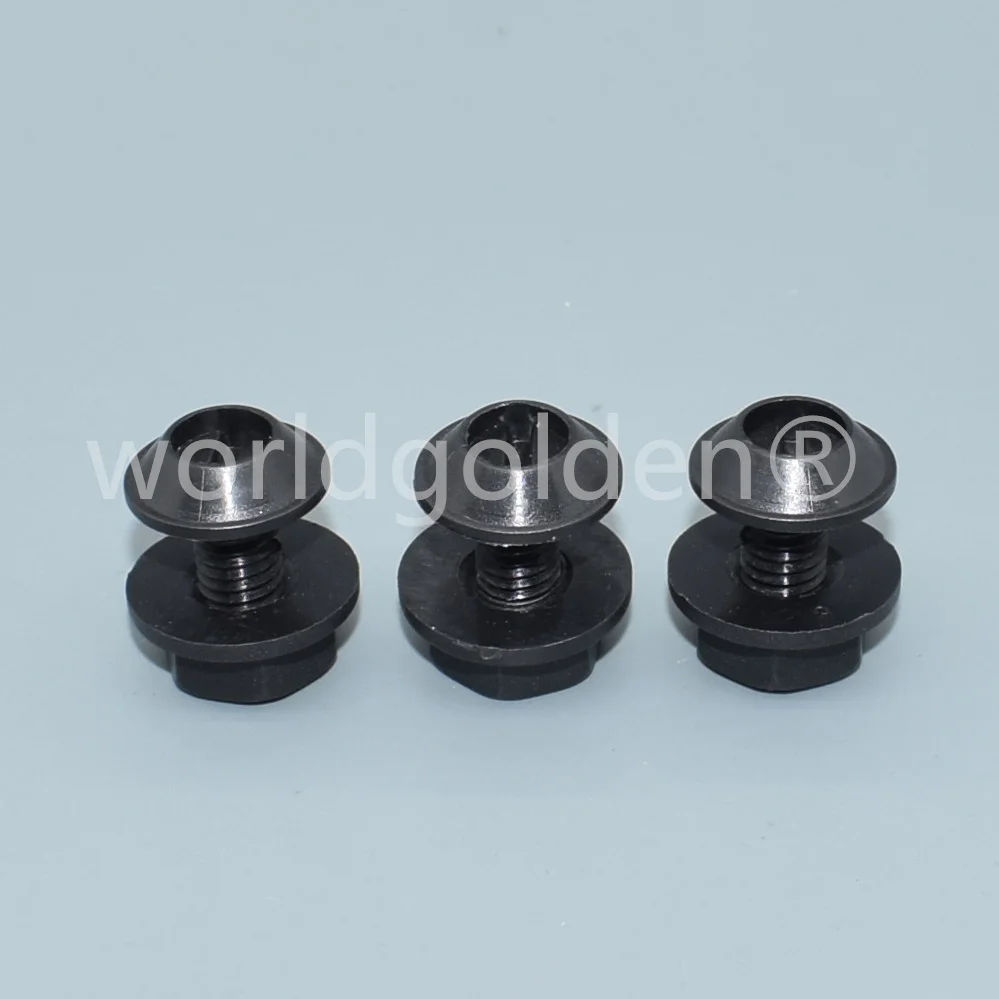 worldgolden 100pcs auto fasteners Nylon License Plate Srew And Washer Nut | Auto Fastener &amp Clip