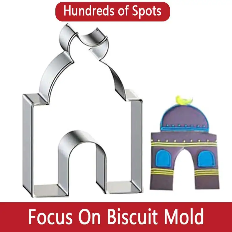 

Cookie Cutter Eid Mubarak Pattern Mold Modern Cakes Islamic Baking Tools for Al Adha Holidays Decoration Kitchen Accessories
