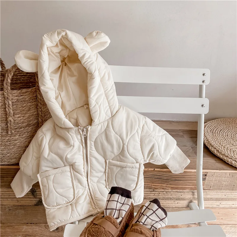 

Kids Winter Jacket Children Korean Edition Thick Winter Coat Cotton Padded Down Jacket Casual Cotton Unisex Boys Girls Jacket