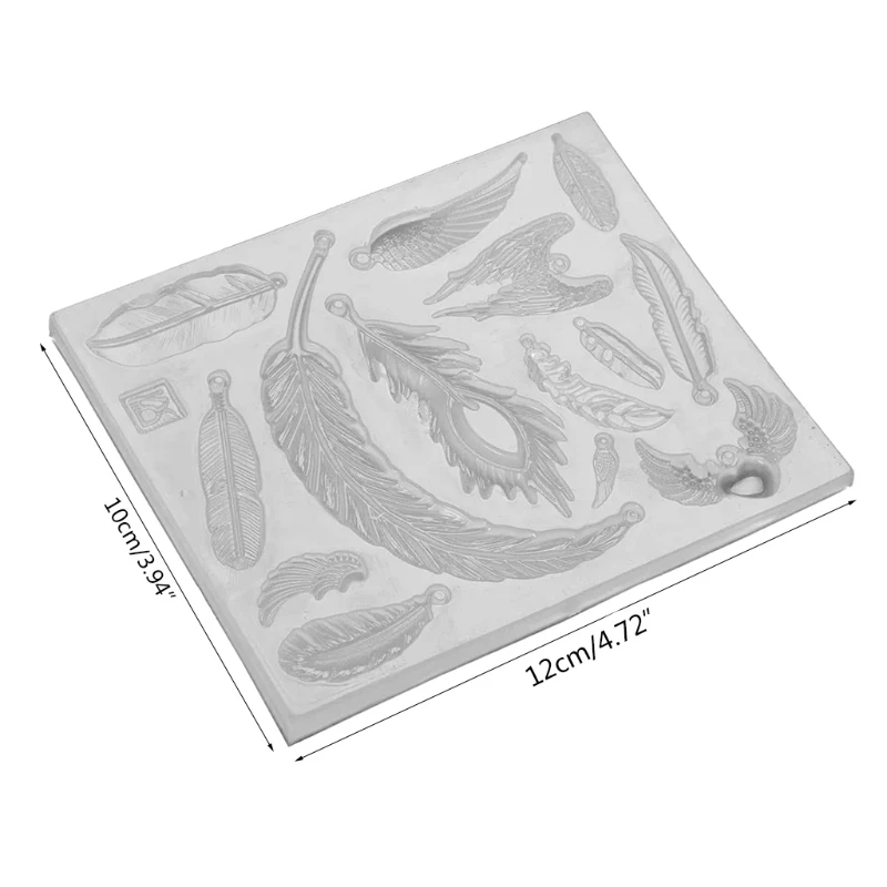 

3-D feather shape epoxy resin process silicone mould for creati Dropship