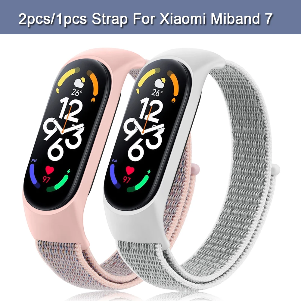 

2Pcs/1Pc/lot Sport Nylon Watch Band For Xiaomi Mi Band 7 Strap Bracelet Adjustable Wristband For Xiaomi Mi Band 7 Correa Band