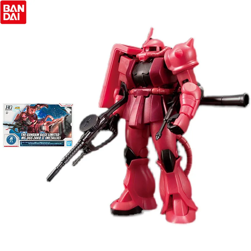 

Набор моделей Bandai Gundam, аниме-фигурки, базовые ограниченные, HG MS-06S Zaku 2, оригинальная металлическая игрушка Gunpla, фигурки, игрушки для детей