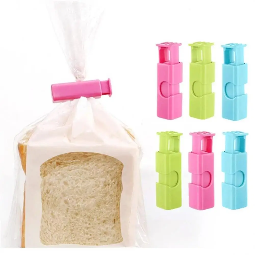 

4Pcs Snack Fresh Food Storage Seal Bag Clip Househould Snack Storage Bag Sealer Food Preservation Bag Clip Portable Sealing Clip