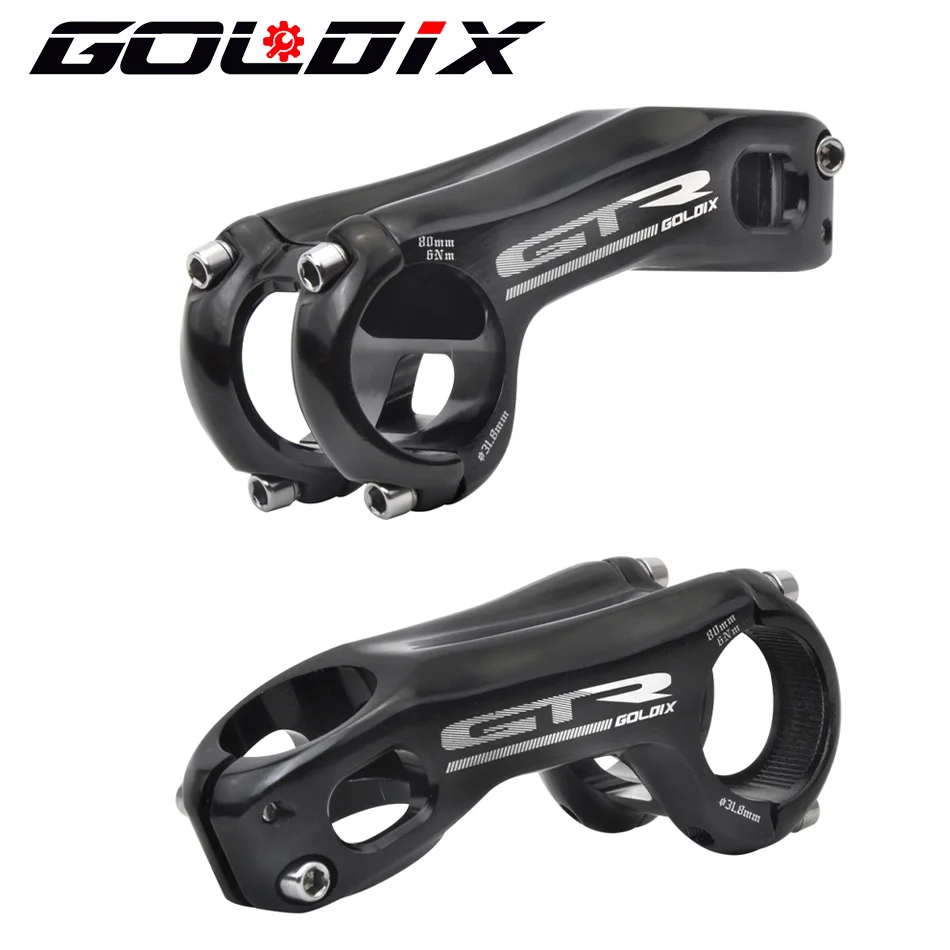 

Free shipping GOLDIX GTR CNC mountain road bike handlebar negative 17 degrees 80 90 100MM bicycle stem bicycle parts bmx