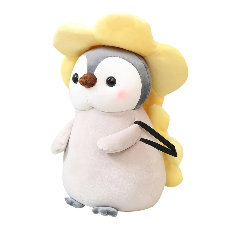 

Cute Penguin with Bubble Tea Cup&Bread Plush Toys Stuffed Penguin Cosplay Dinosaur Whale Flower Doll Soft Pillow Girls Gifts