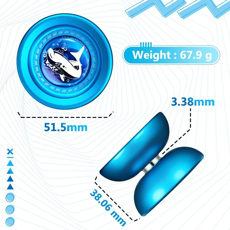 MAGICYOYO отзывчивое йойо T9 горно-синее со сменным неотзывчивым подшипником ось