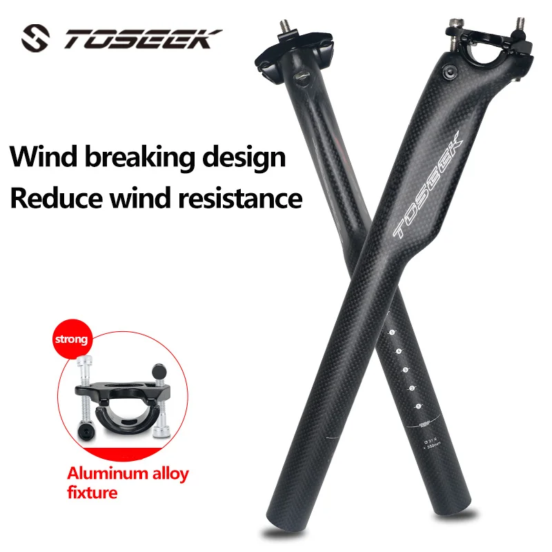 

T800 Full Carbon Fiber Bicycle Seatpost Break Wind MTB Road Bike Seat Post 27.2/30.8/31.6mm Bicycle Seat Tube Cycling Parts