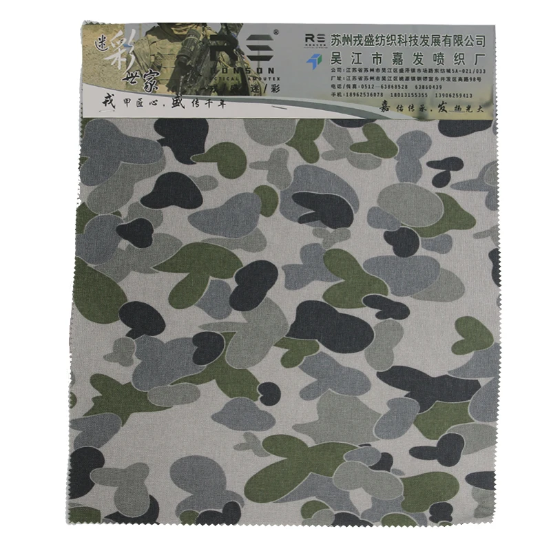 500D Нейлоновая подъемная водонепроницаемая ткань с покрытием ПУ с камуфляжным рисунком австралийского производства из оксфордской ткани