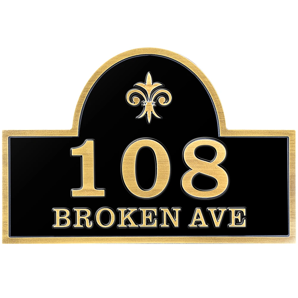 

BILEEDA Metal Address Plaque Outdoor House Number Customize Residential Signs Home Hotel Street Name Letter Door Sign Plates