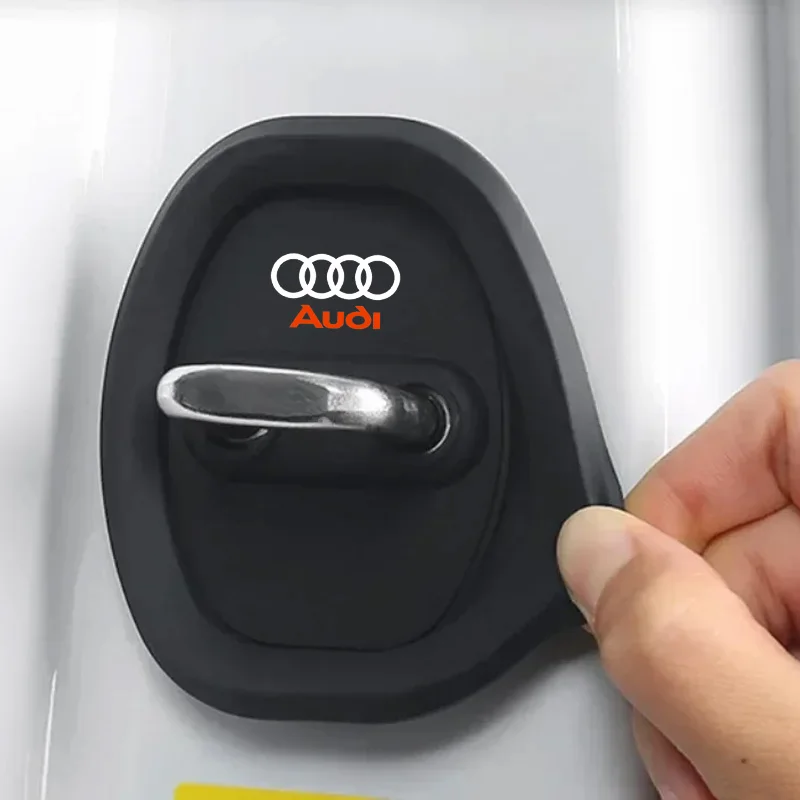 2/4 шт. силиконовый чехол для дверного замка автомобиля защитный декоративный Audi A3