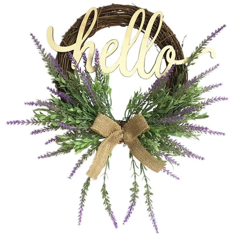 

Декоративный венок передняя планка для всех сезонов передняя дверь искусственный венок лаванды цветочный венок декор для
