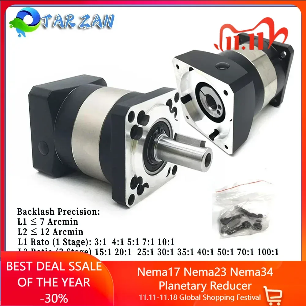 Nema17 Nema23 Nema34 Планетарный редуктор соотношение 5:1 10:1 для 60 мм 80 90 110 Редуктор