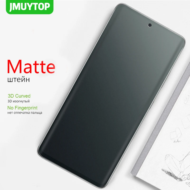 

3D Curved Matte Film For Samsung Galaxy S22 Ultra S21 Plus S22+ S20 FE Screen Protector Anti-glare + Frosted Hydrogel Not glass