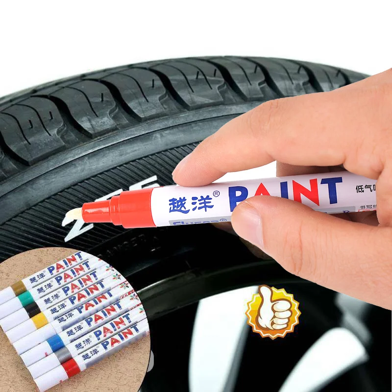 

Car Wheel Tire Oily Painting Pen Paint Cleaner Auto Rubber Tyre Polishes Diy Metal Permanent Marking Graffiti Touch Scratch