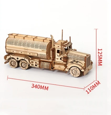 Деревянный 3D-пазл для детей паровой поезд Армейский Джип модель Тяжелого