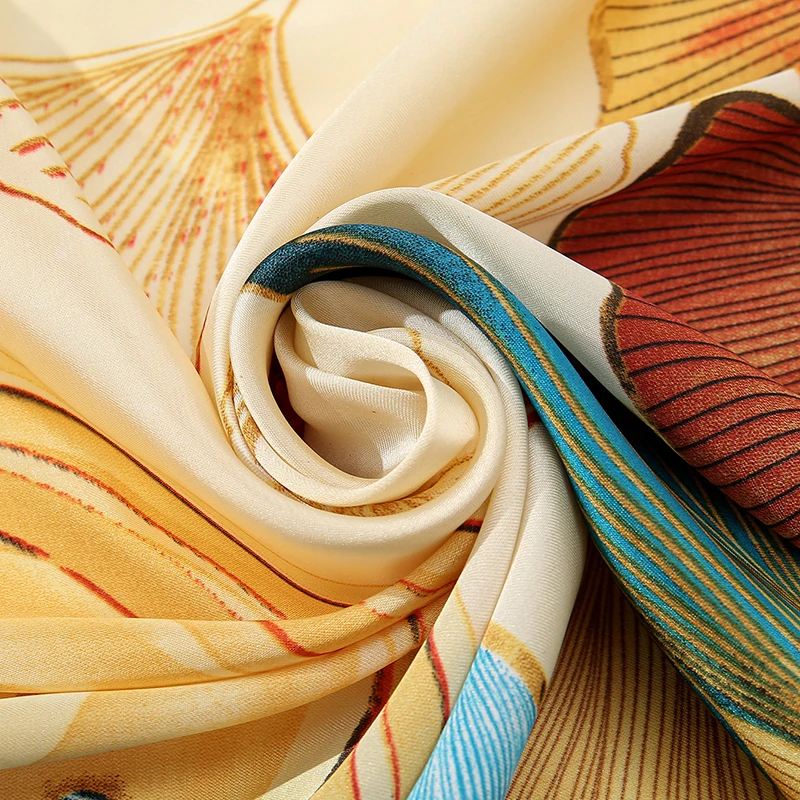 Женская шелковая шаль с принтом 180x85 см