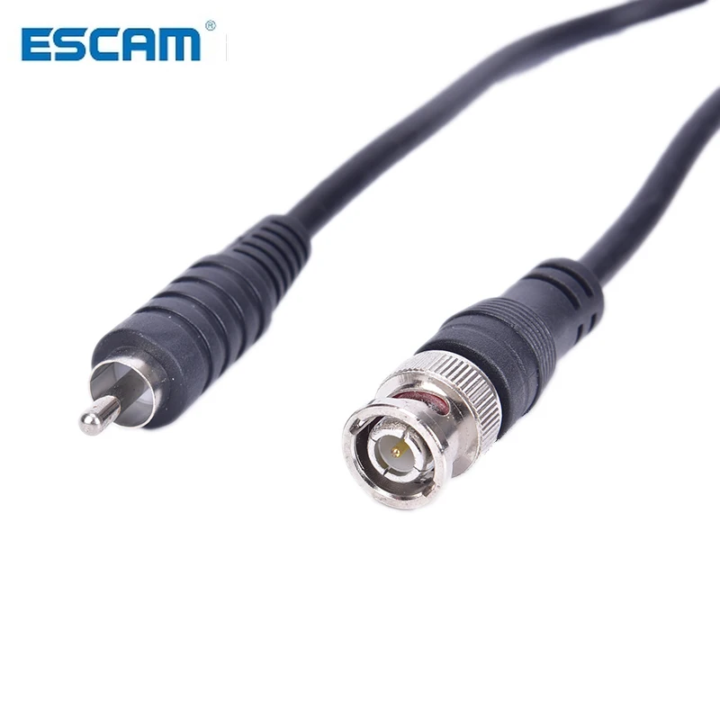 

ESCAM 1M/3ft BNC Male to RCA Male Jack Coaxial Cable Connector Video Adapter for CCTV Camera system Camera Accessories