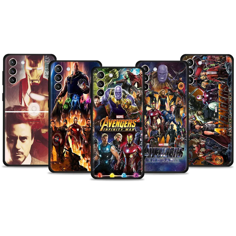 

Silicone Case For Samsung Galaxy S22 S21 Ultra S20 FE S10 S9 S8 Plus S10e Note 20Ultra 10plus Phone Cover Avergers Super Hero