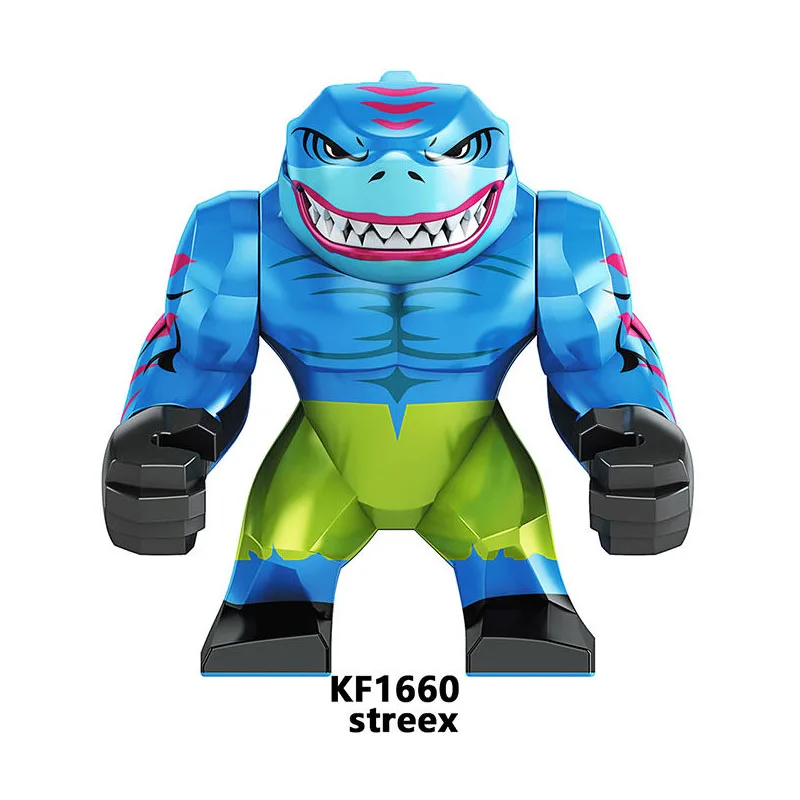 WM2423 WM2424 Большой Король Акула Строительные Блоки Ripster Jab Slammu Мультфильм Мини