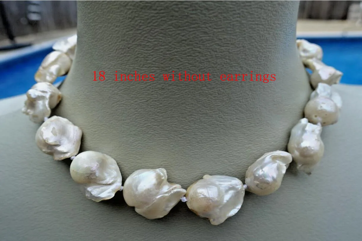 18 дюймов великолепное огромное нестандартное ожерелье в стиле барокко из