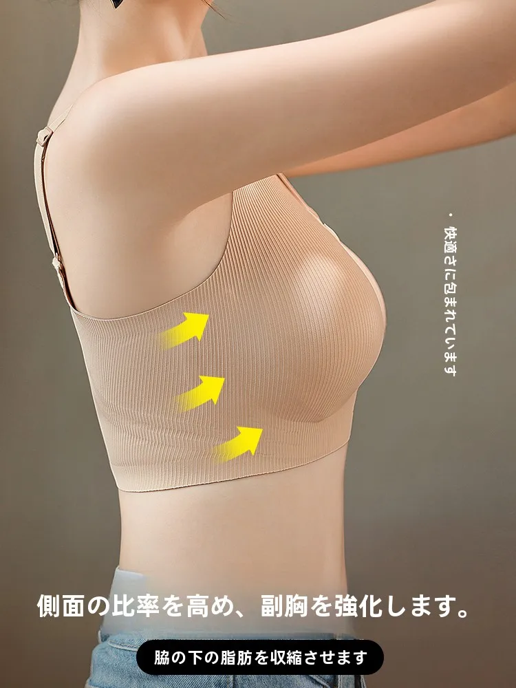 Seamless Underwear Women Large Bust Slimming Back Full Cup Anti-sagging Push up Breast Collection Plus size Bra Thin |