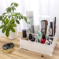 pen holder kawaii makeup storage box brush makeup cosmetic 6 port stationery organizer for home office home desktop pen pencil