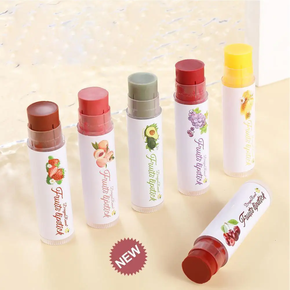 

Moisturizing Color Changing Lip Balm Fruity Scent Non-stick Anti-cracking Cosmetic Lasting Women Long Lipstick Cup L0b6