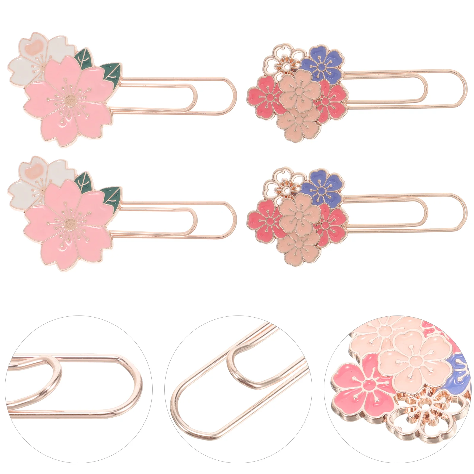 

Зажим для бумаги с цветком вишни, зажимы для небольших документов, декоративное ремесло, милая уникальная мини-форма «сделай сам»