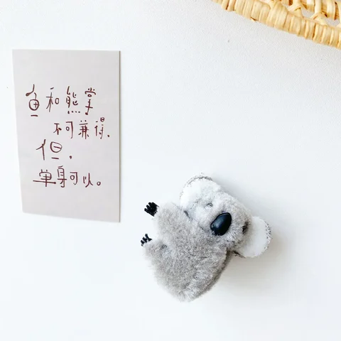 Заколка для волос в виде коалы, милые головные уборы для женщин и девочек, плюшевые заколки для волос, нескользящие заколки с когтями коалы, модные аксессуары для волос для девочек