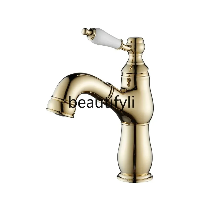 Выдвижной смеситель Смеситель для раковины под столешницей Полностью медный