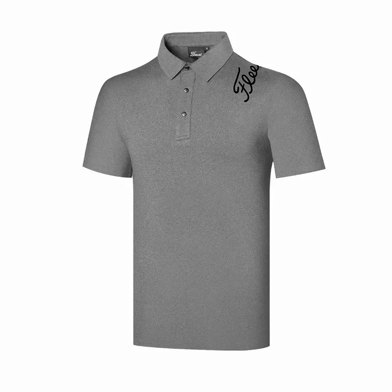 Spring Summer New Golf Shirt Men's Short-Sleeved Quick-Drying T-Shirt Polo Cloth Wear
