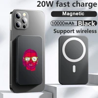 pnl rapper qlf design magnetic power bank 10000mah portable chargers external auxiliary battery fast wireless charging