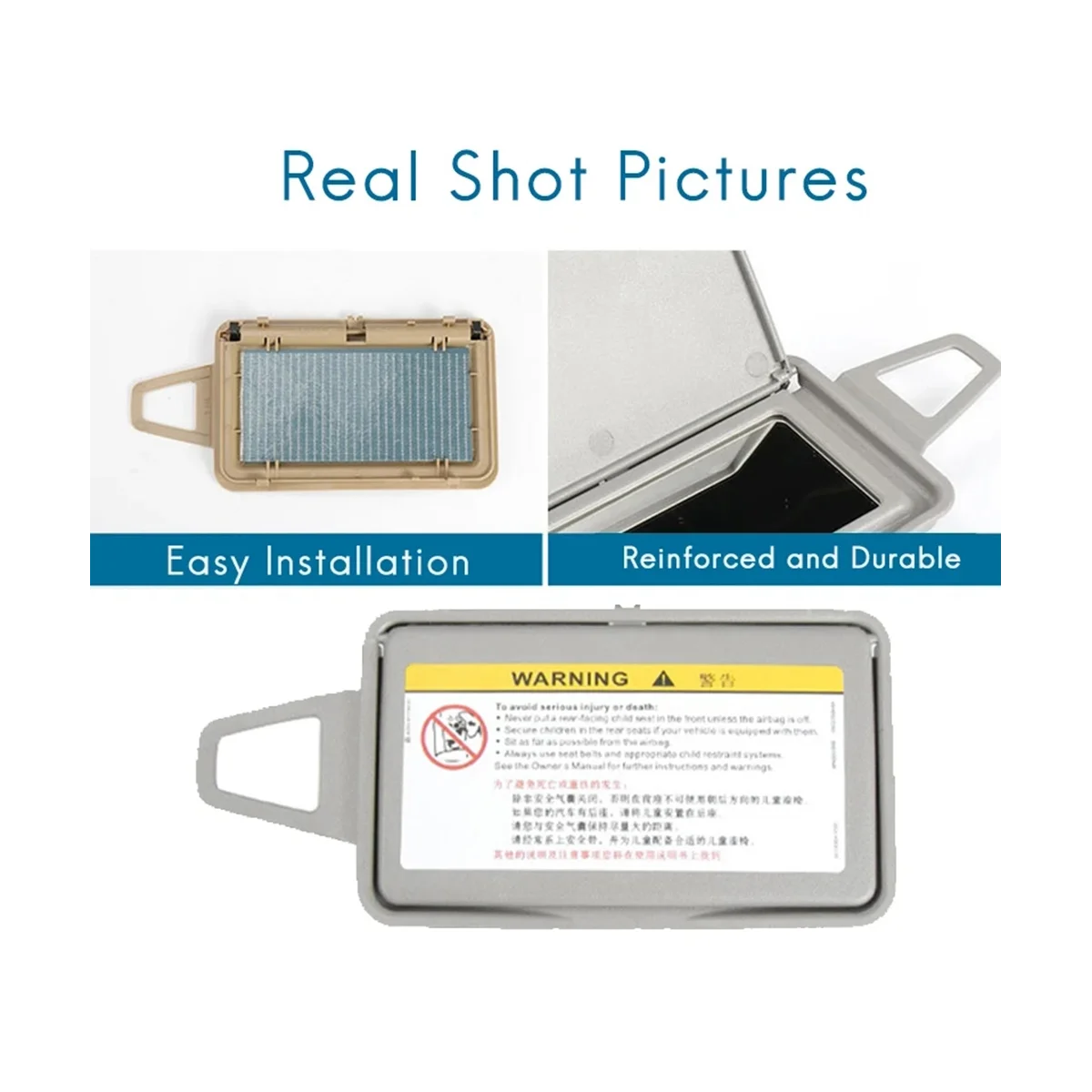 A2118100410 передняя левая Солнцезащитная зеркальная крышка для W211 W219 2003-2010 бежевый