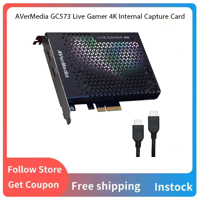 Фото AVerMedia GC573 Live Gamer 4KHDR, карта захвата с низкой задержкой для прямой трансляции, для ПК/PS4/AND/XBOX, Windows 10 №1