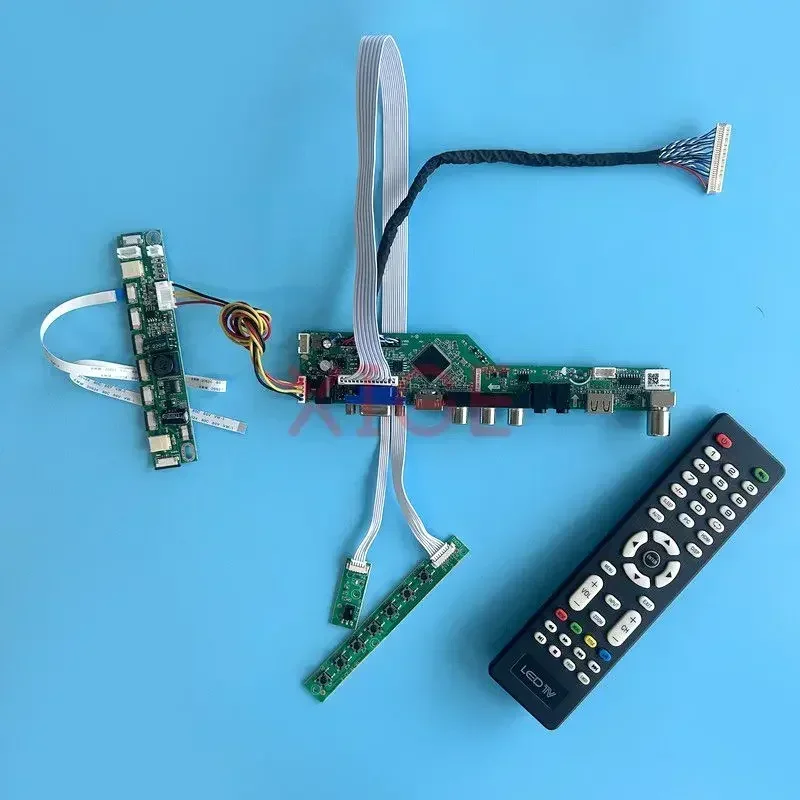 Плата контроллера драйвера подходит для Φ MT215DW01 USB + AV + HDMI + VGA Kit DIY TV аналоговый сигнал 30-контактный LVDS ЖК-экран 1920*1080 21,5