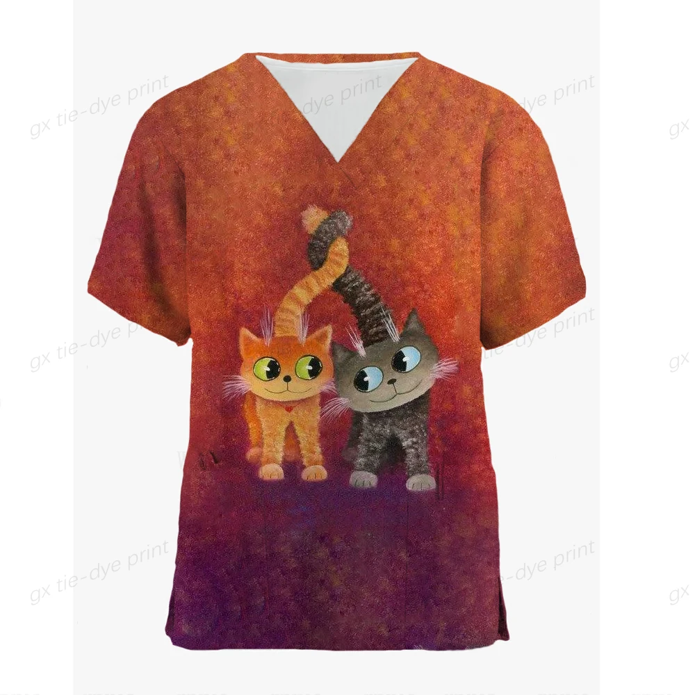 

Animal Printing Surgery Clothes Cotton Medical Clothing Medical Scrubs Dental Nursing Uniform Surgical Shirts for Women and Men