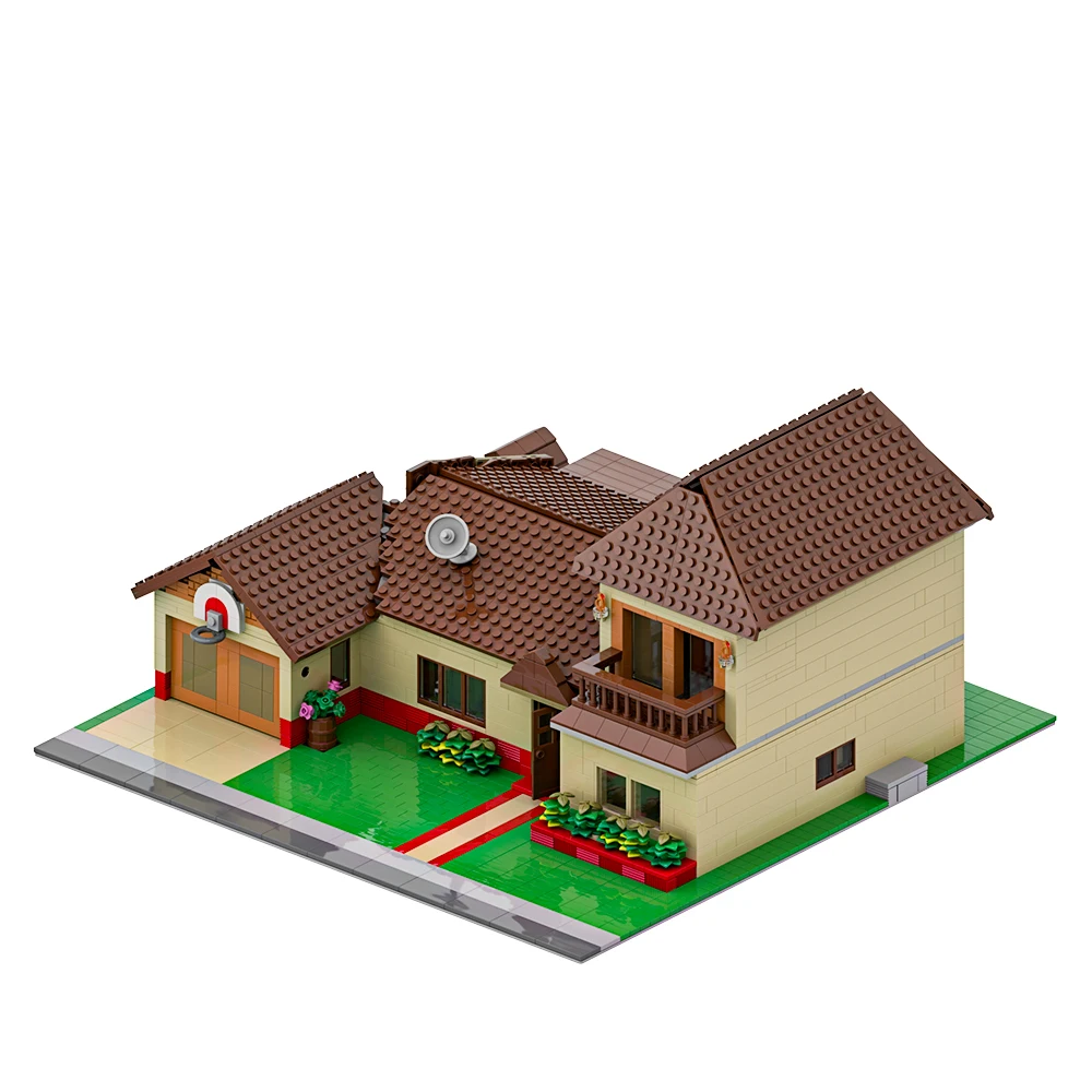 Фото Модульные строительные блоки MOC Smith Residence, рифленые анимированные городские пригородные апартаменты, вилла, дом, дизайн, кирпичная игрушка в подарок №1