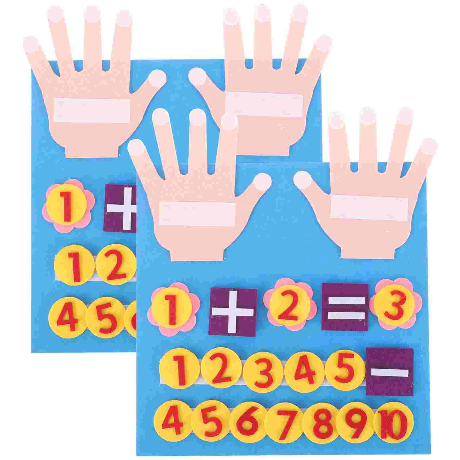 

2 Sets Felt Finger Toys Kids Math Addition Toddler Counting Fingerboard Early Educational Number